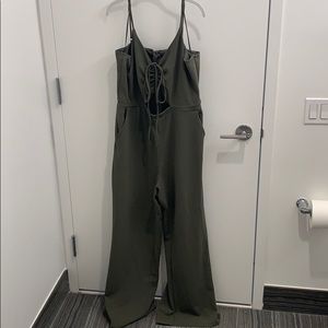 Express Olive Green Jumpsuit